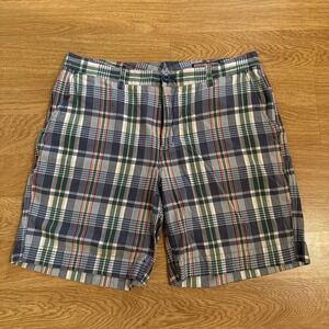 Vineyard Vines Island Shorts Mens 36‎ (Act 35) Multicolor Plaid Flat Front Chino